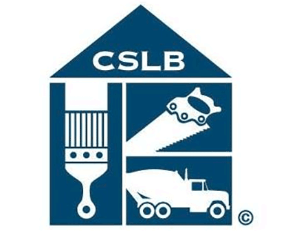 CSLB Logo: California Contractors State License Board (CSLB) certified remodeling contractor.